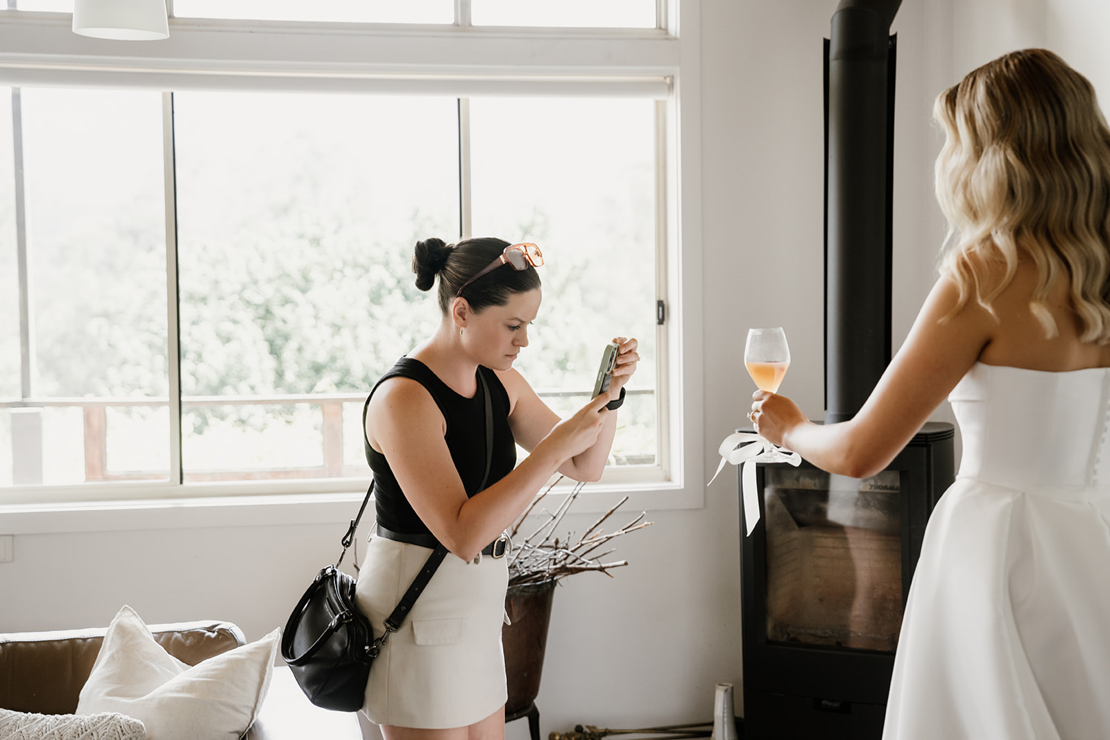 Wedding Content Creator capturing content of bride